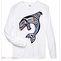 Killer Whale Orca Pacific NW Native American Indian Zone Performance Long-Sleeve T-Shirt thumb 0