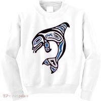Killer Whale Orca Pacific NW Native American Indian Kids Sweatshirt thumb 0