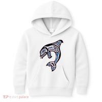 Killer Whale Orca Pacific NW Native American Indian Kids Hoodie thumb 0