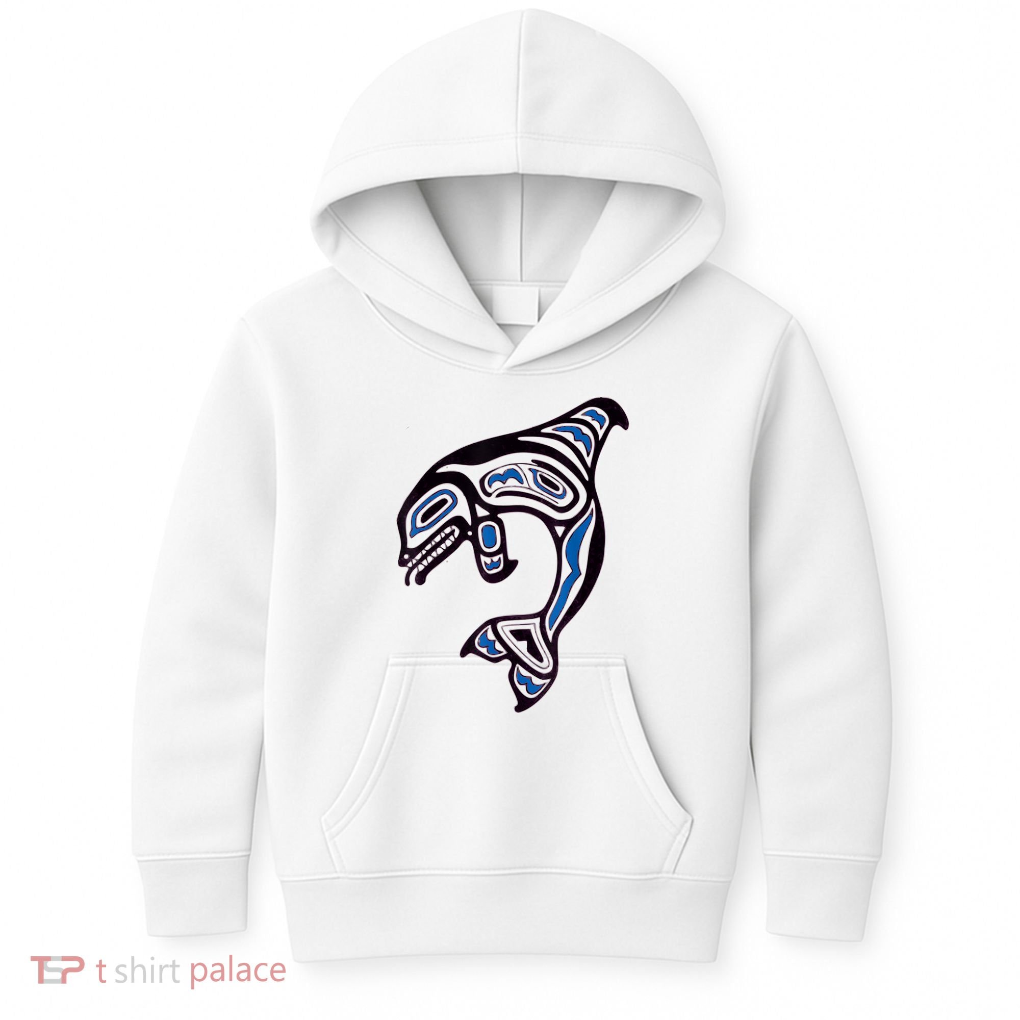 Killer Whale Orca Pacific NW Native American Indian Kids Hoodie