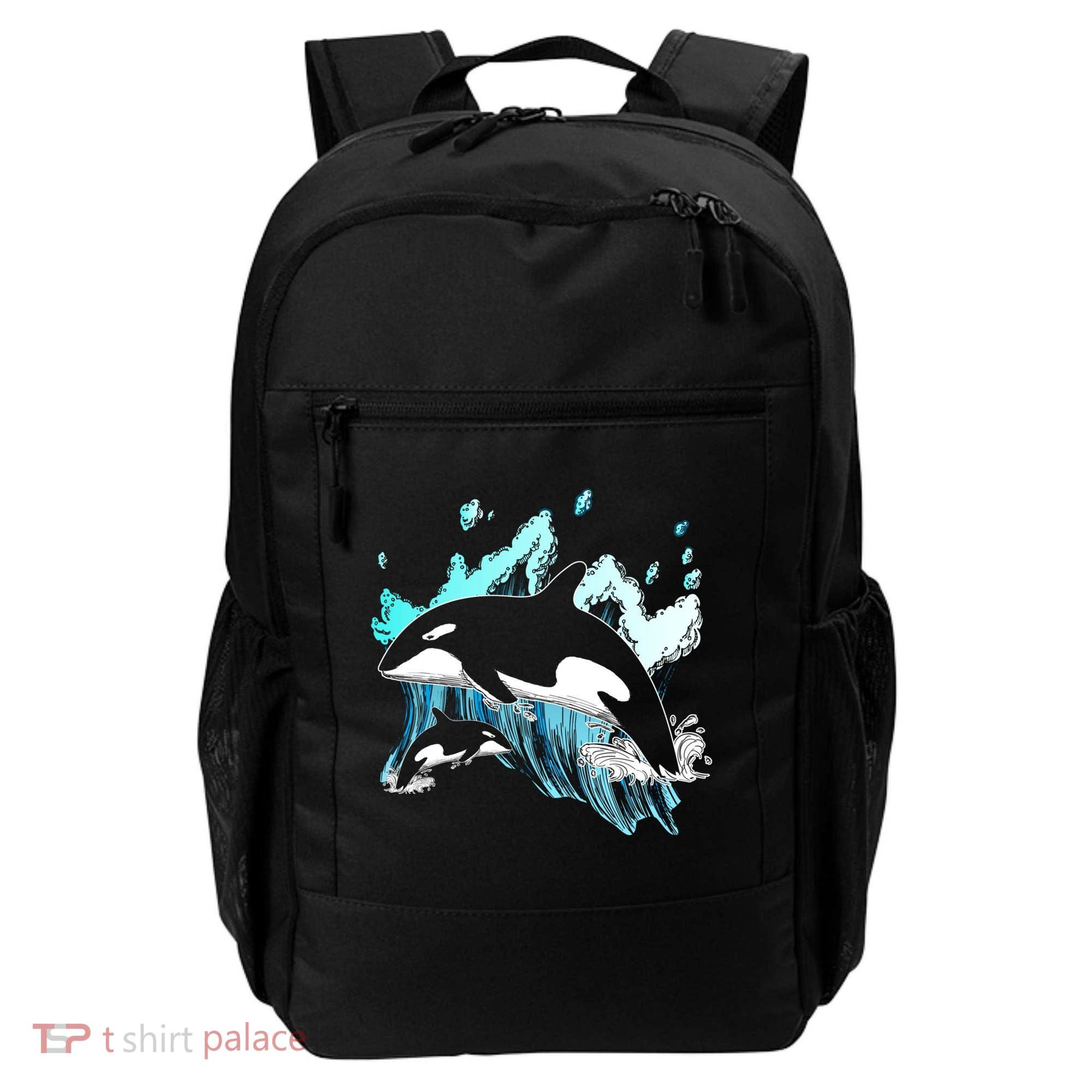 Killer Whale Ocean Lover Gift Idea Men Boys Kids Orca Great Gift Backpack
