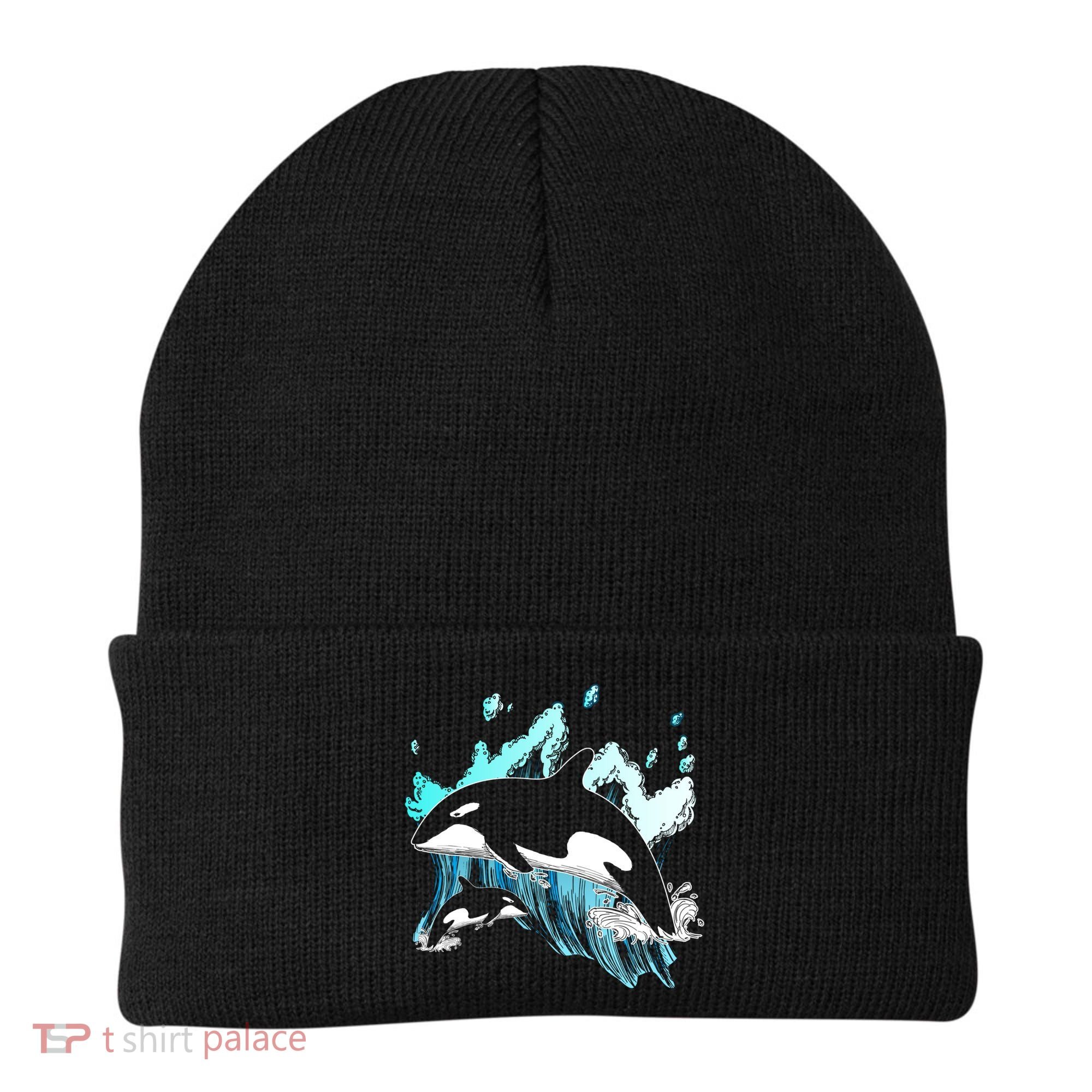 Killer Whale Ocean Lover Gift Idea Men Boys Kids Orca Great Gift Beanie