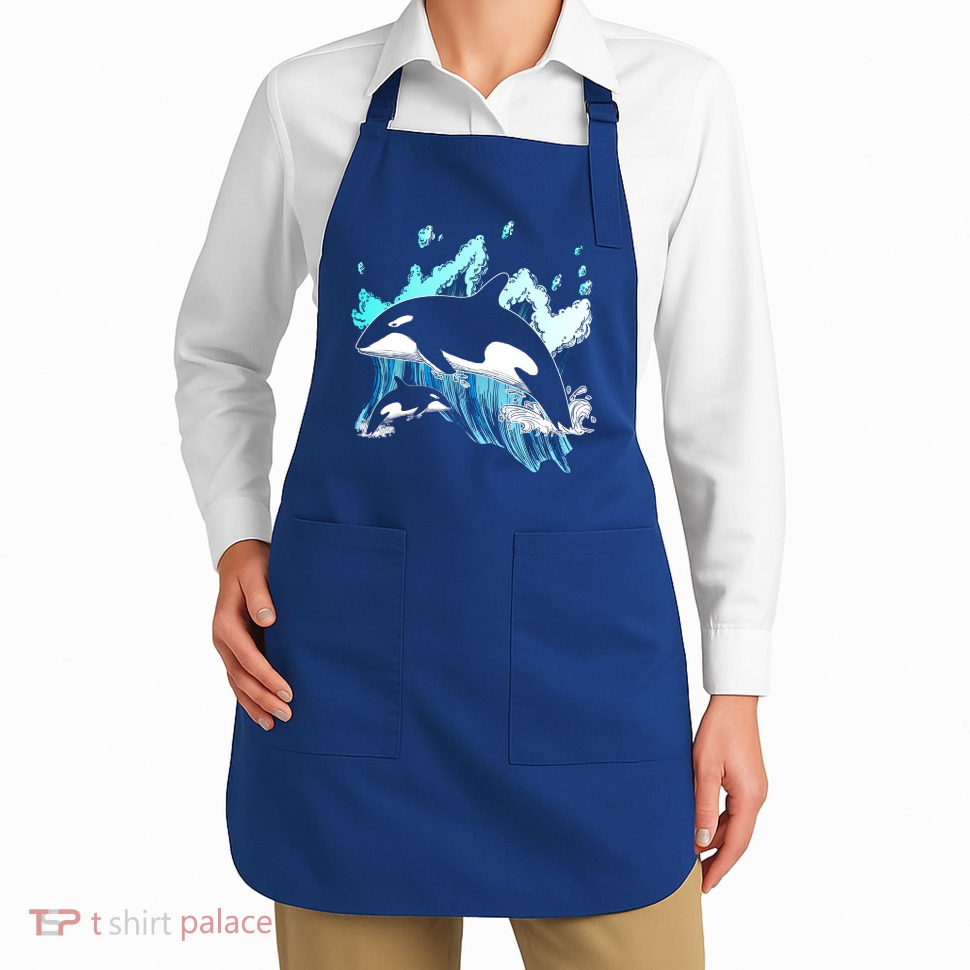 Killer Whale Ocean Lover Gift Idea Men Boys Kids Orca Great Gift Apron