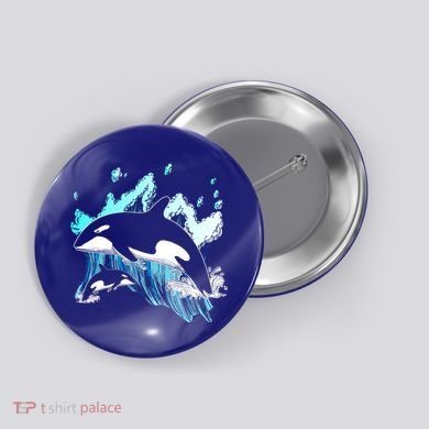 Killer Whale Ocean Lover Gift Idea Men Boys Kids Orca Great Gift Button