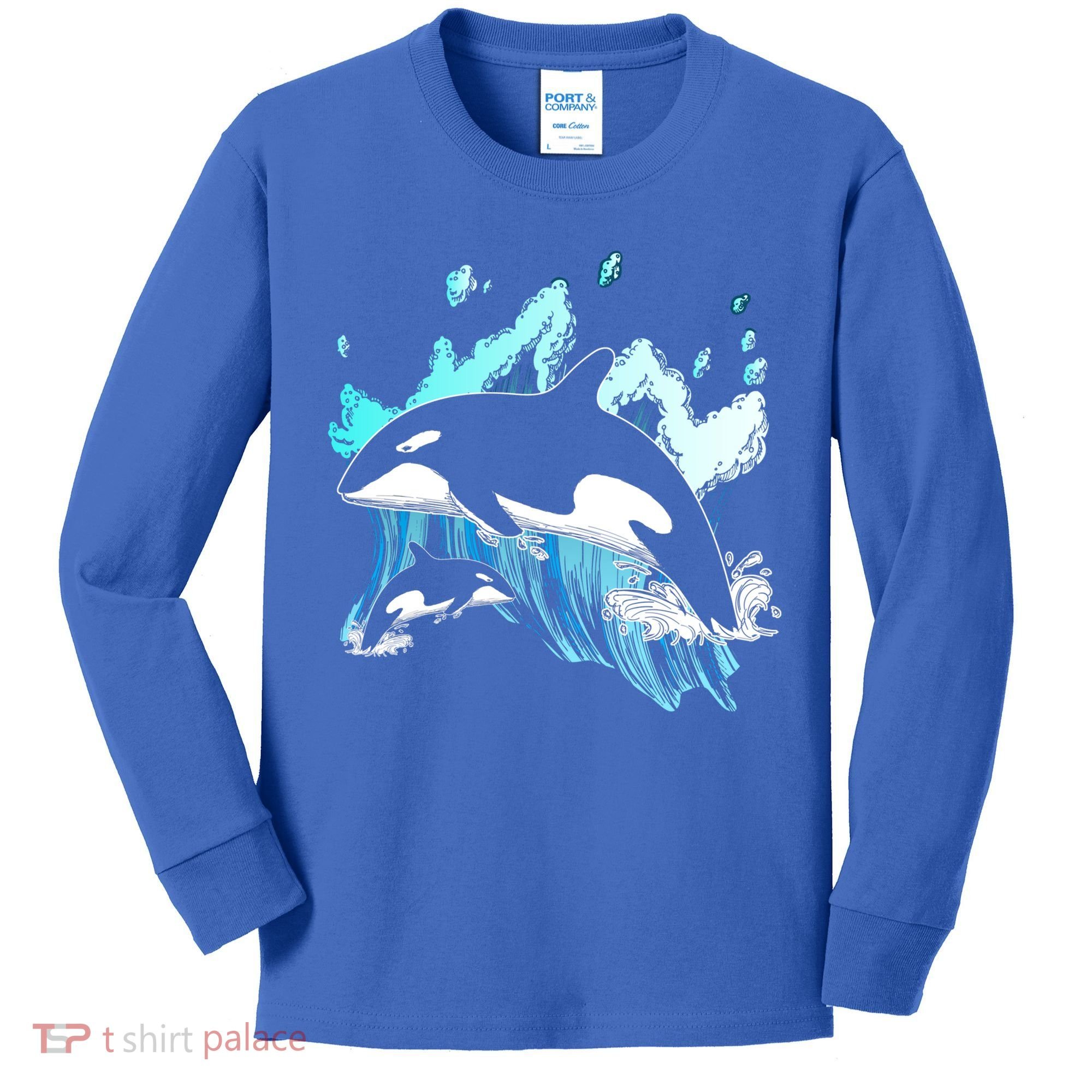 Killer Whale Ocean Lover Gift Idea Men Boys Kids Orca Great Gift Kids Long Sleeve Shirt