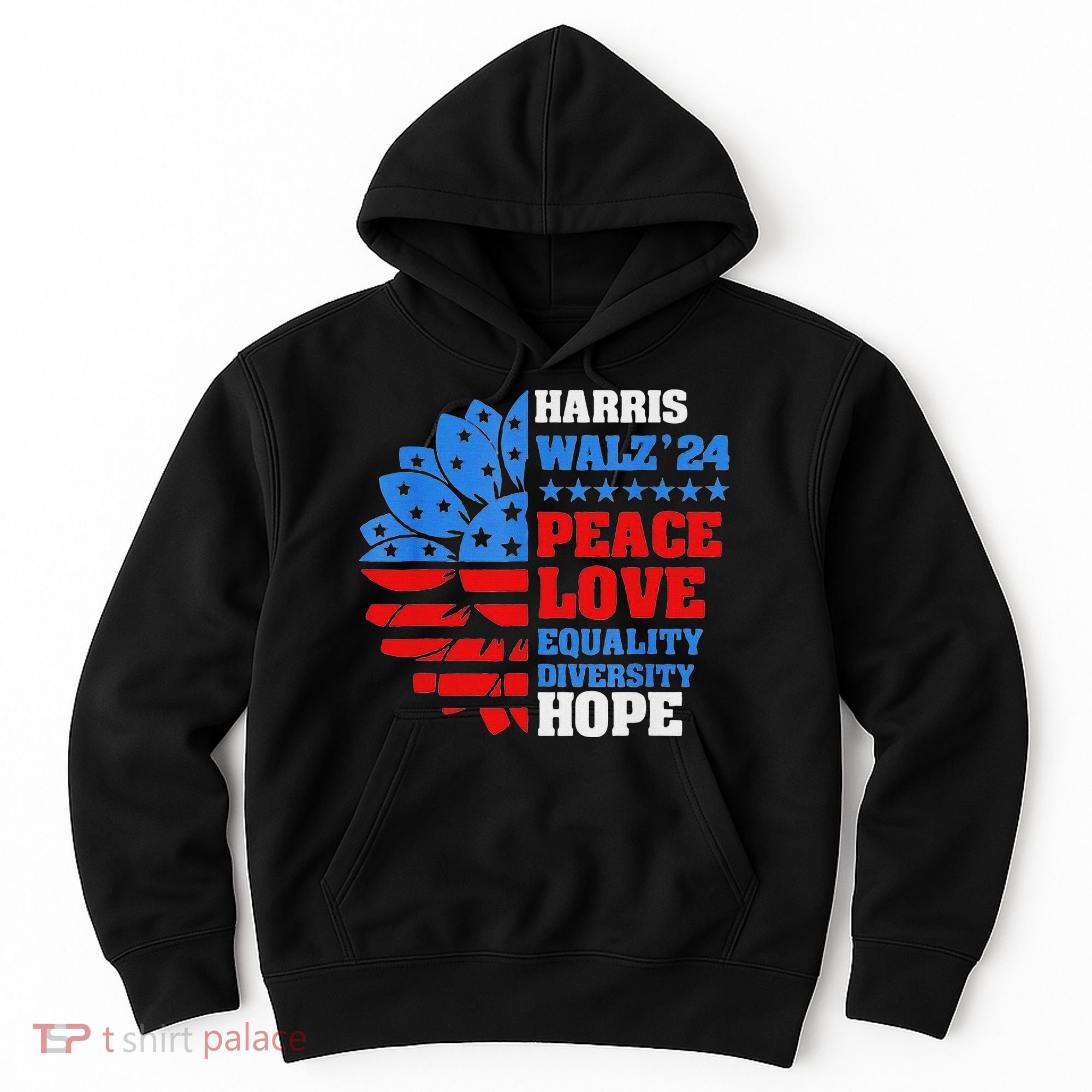 Kamala Walz Peace Love Equality Hope Diversity Hoodie
