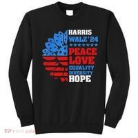 Kamala Walz Peace Love Equality Hope Diversity Sweatshirt thumb 0