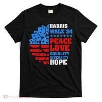 Kamala Walz Peace Love Equality Hope Diversity T-Shirt thumb 0