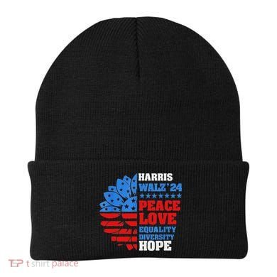Kamala Walz Peace Love Equality Hope Diversity Beanie