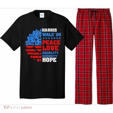 Kamala Walz Peace Love Equality Hope Diversity Pajama Set