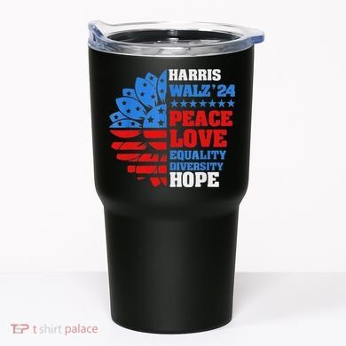 Kamala Walz Peace Love Equality Hope Diversity Tumbler