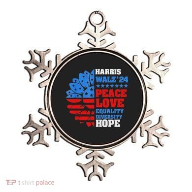 Kamala Walz Peace Love Equality Hope Diversity Ornament