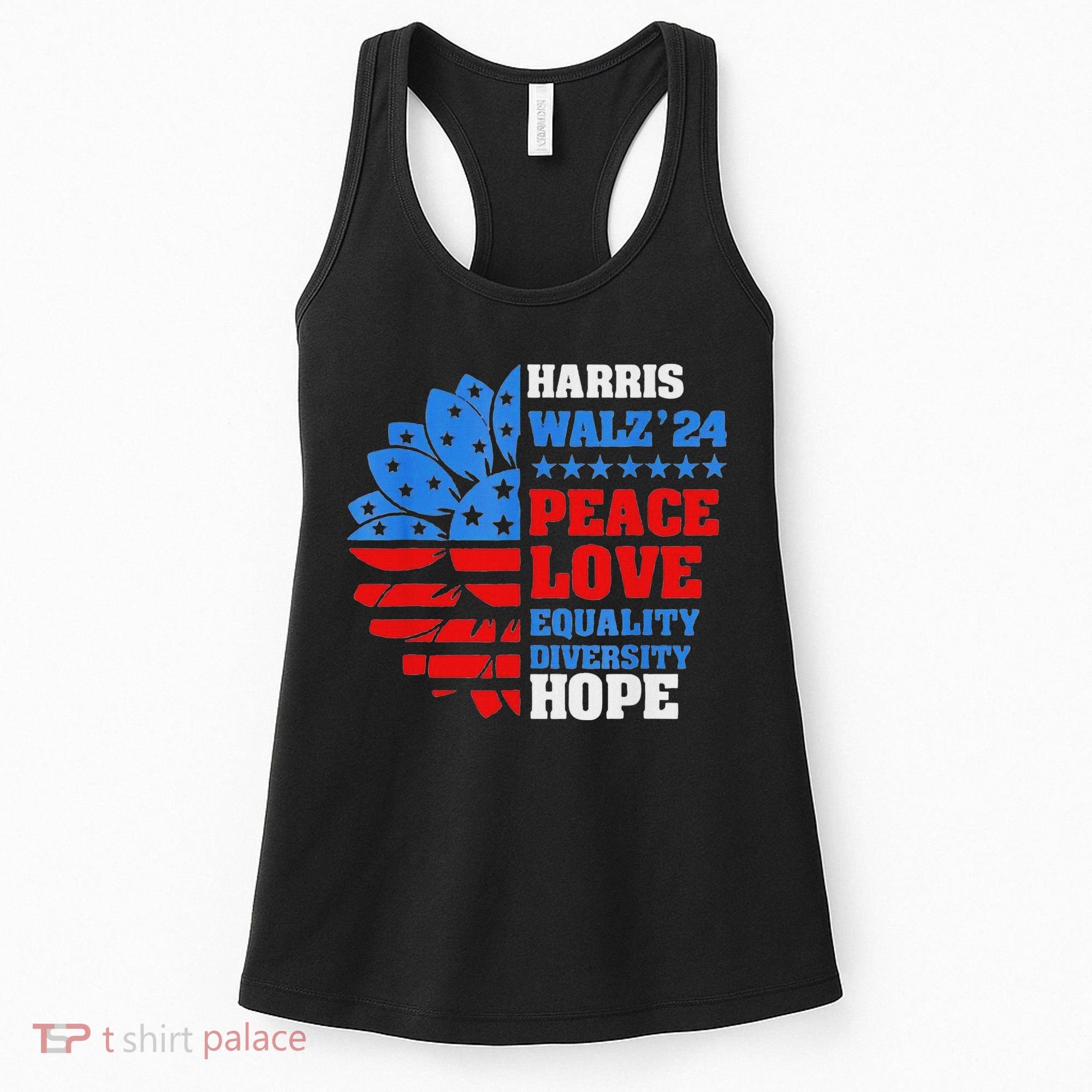 Kamala Walz Peace Love Equality Hope Diversity Women's Tank Top