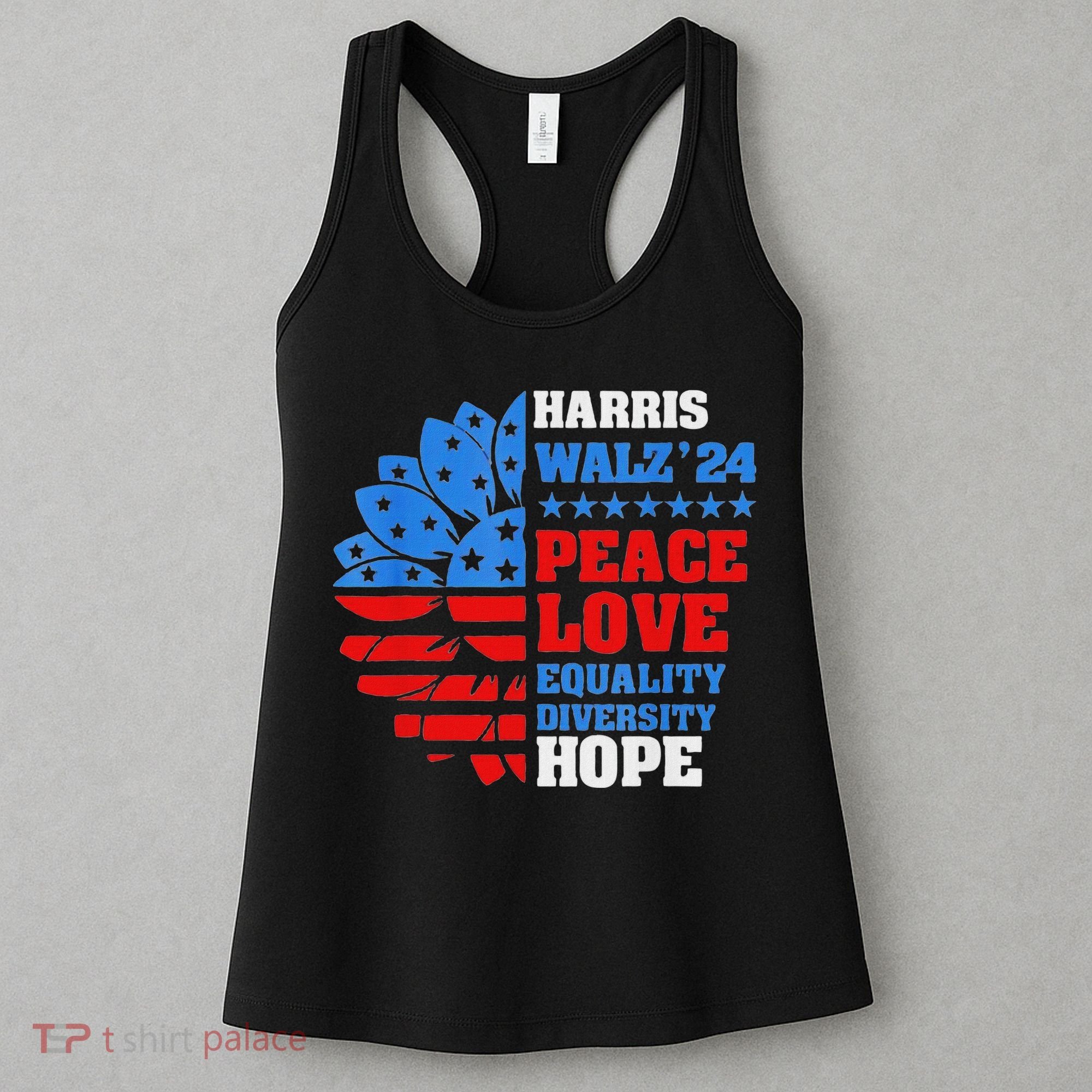 Kamala Walz Peace Love Equality Hope Diversity Women's Tank Top