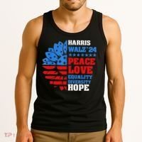 Kamala Walz Peace Love Equality Hope Diversity Tank Top thumb 3