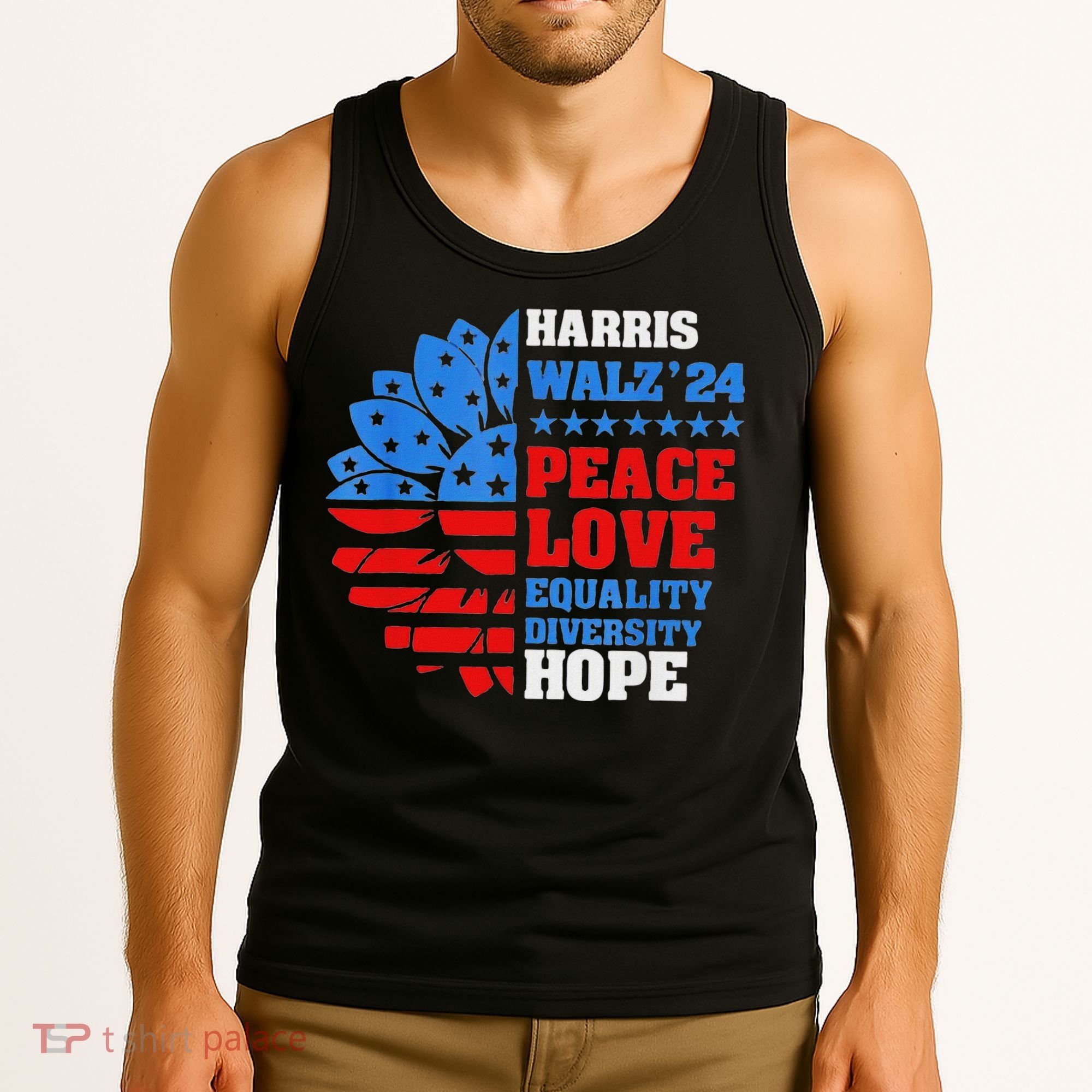 Kamala Walz Peace Love Equality Hope Diversity Tank Top