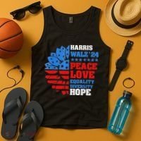 Kamala Walz Peace Love Equality Hope Diversity Tank Top thumb 4