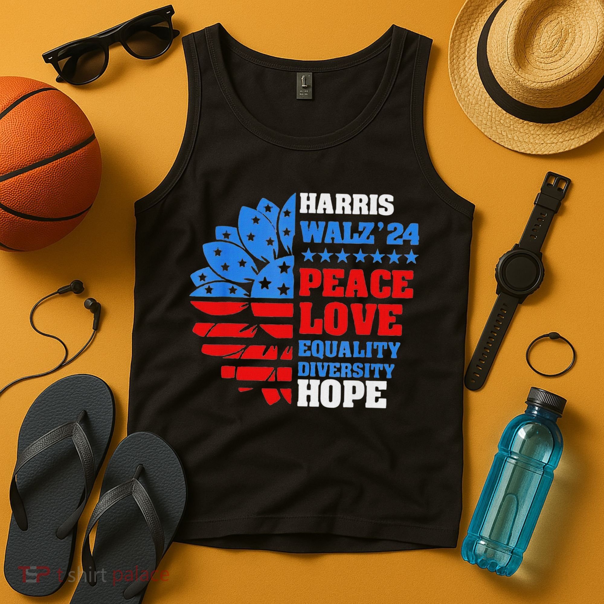 Kamala Walz Peace Love Equality Hope Diversity Tank Top