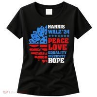 Kamala Walz Peace Love Equality Hope Diversity Women's T-Shirt thumb 0