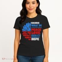 Kamala Walz Peace Love Equality Hope Diversity Women's T-Shirt thumb 4