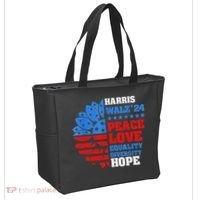 Kamala Walz Peace Love Equality Hope Diversity Tote Bag thumb 2