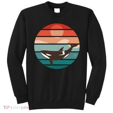 Killer Whale Retro Sunset Sweatshirt