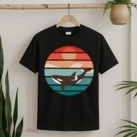 Killer Whale Retro Sunset T-Shirt thumb 2