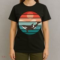 Killer Whale Retro Sunset T-Shirt thumb 4
