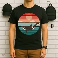 Killer Whale Retro Sunset T-Shirt thumb 6