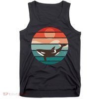 Killer Whale Retro Sunset Tank Top thumb 0
