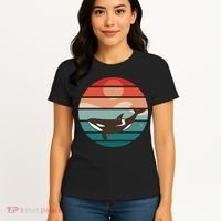 Killer Whale Retro Sunset Women's T-Shirt thumb 4