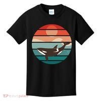 Killer Whale Retro Sunset Kids T-Shirt thumb 0