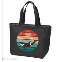 Killer Whale Retro Sunset Tote Bag thumb 3