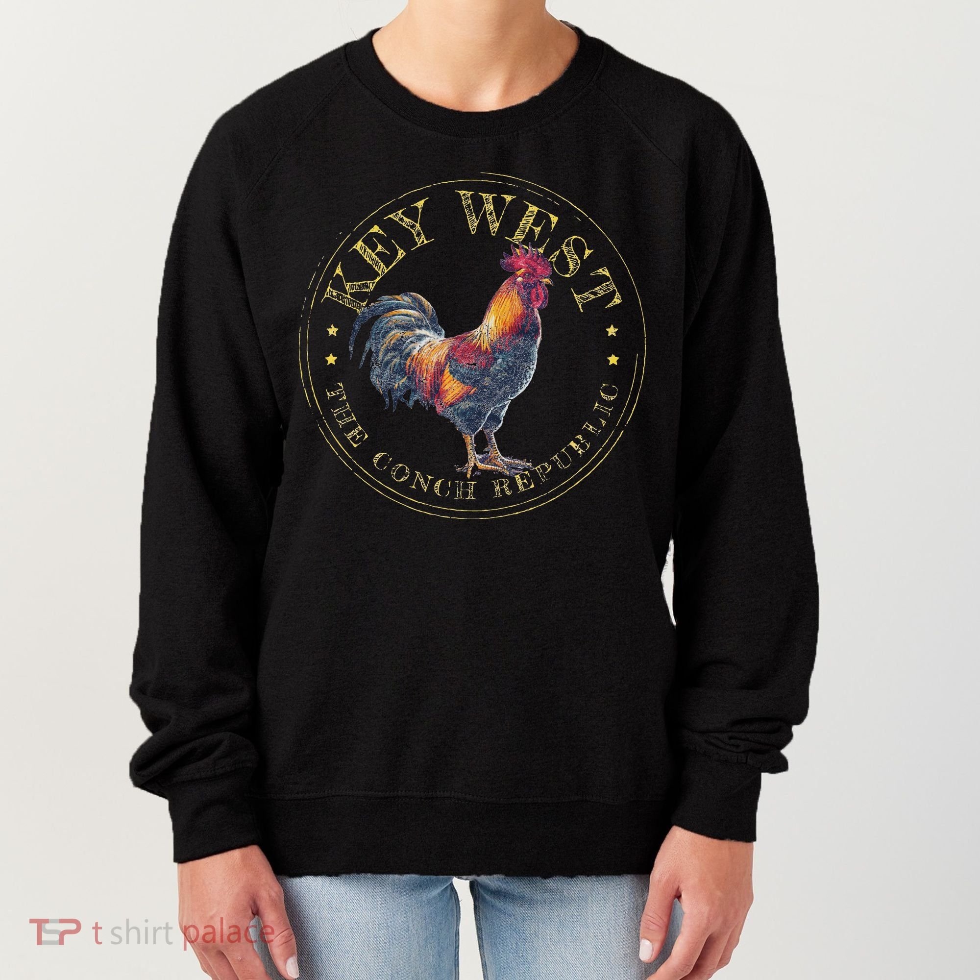 Key West Rooster Fl The Conch Republic Funny Souvenir Women's Sweatshirt