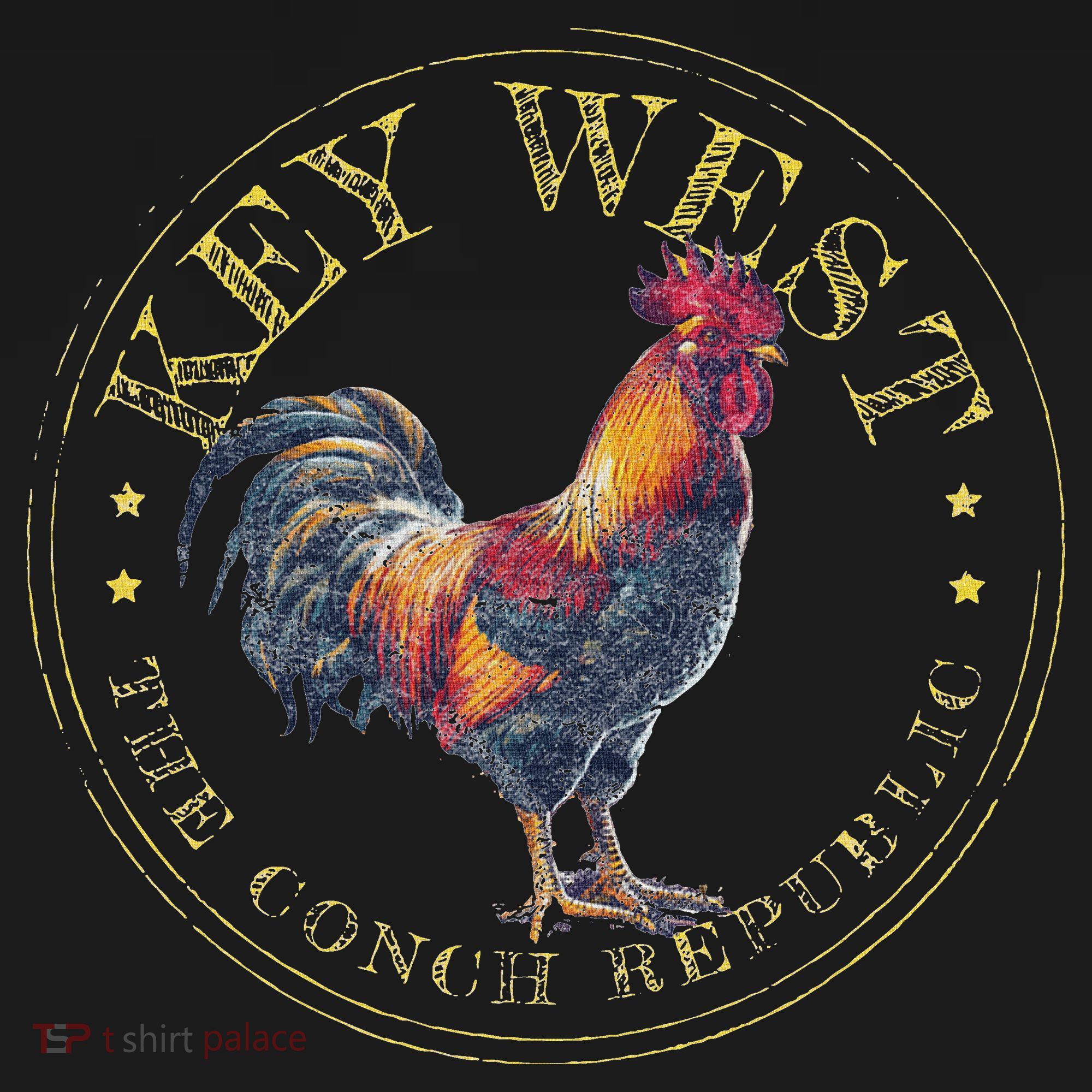Key West Rooster Fl The Conch Republic Funny Souvenir T-Shirt