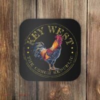 Key West Rooster Fl The Conch Republic Funny Souvenir Coaster thumb 0