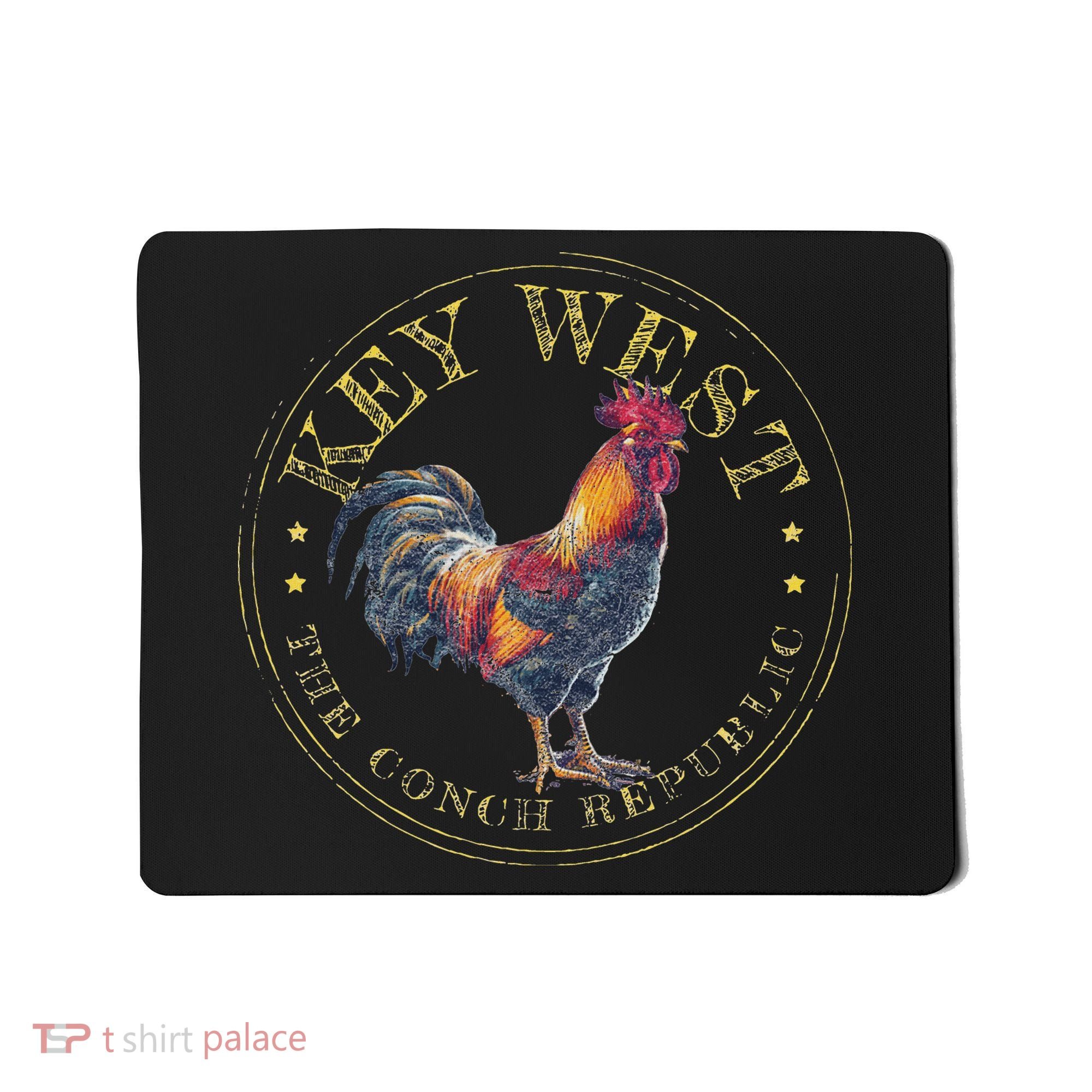 Key West Rooster Fl The Conch Republic Funny Souvenir Mousepad
