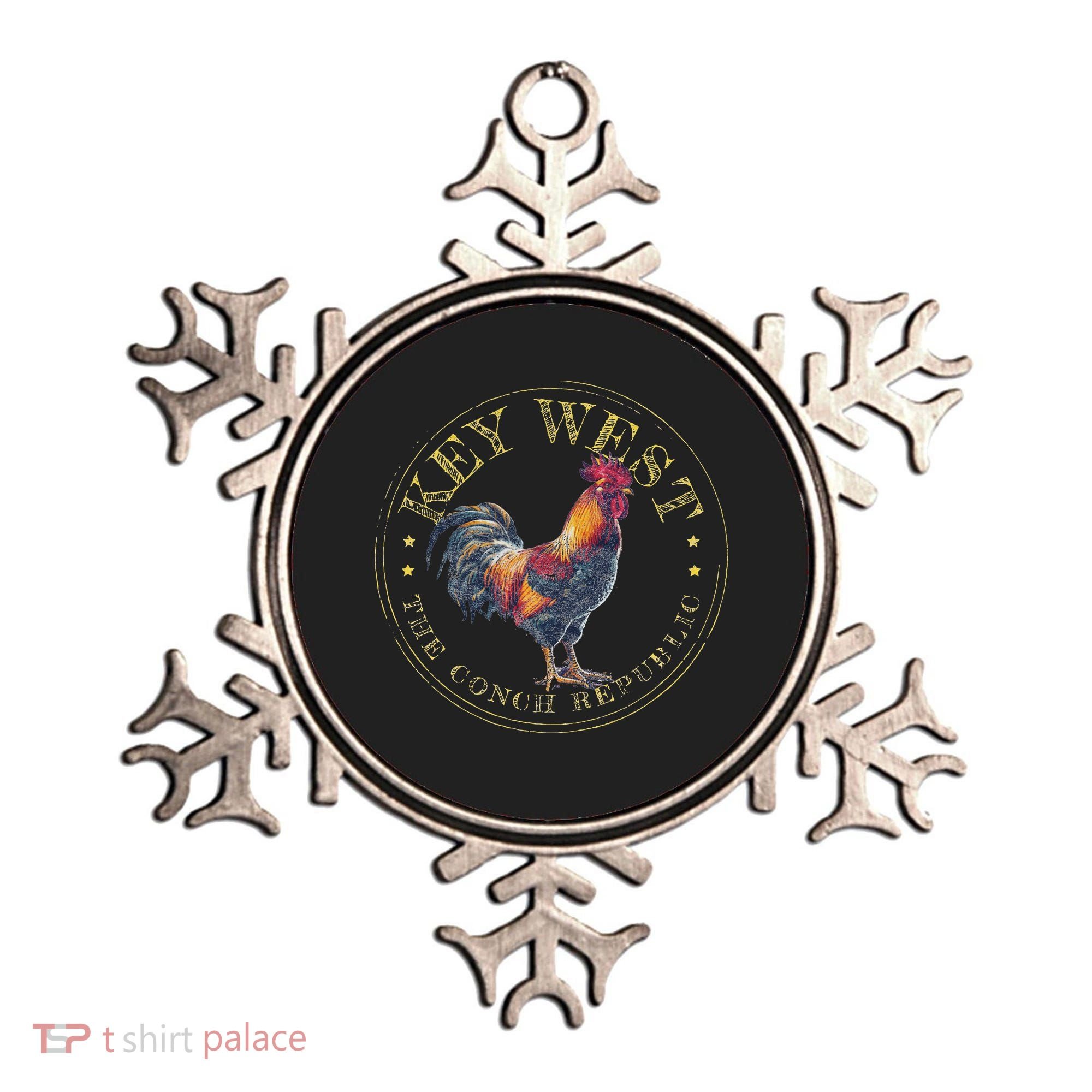 Key West Rooster Fl The Conch Republic Funny Souvenir Ornament