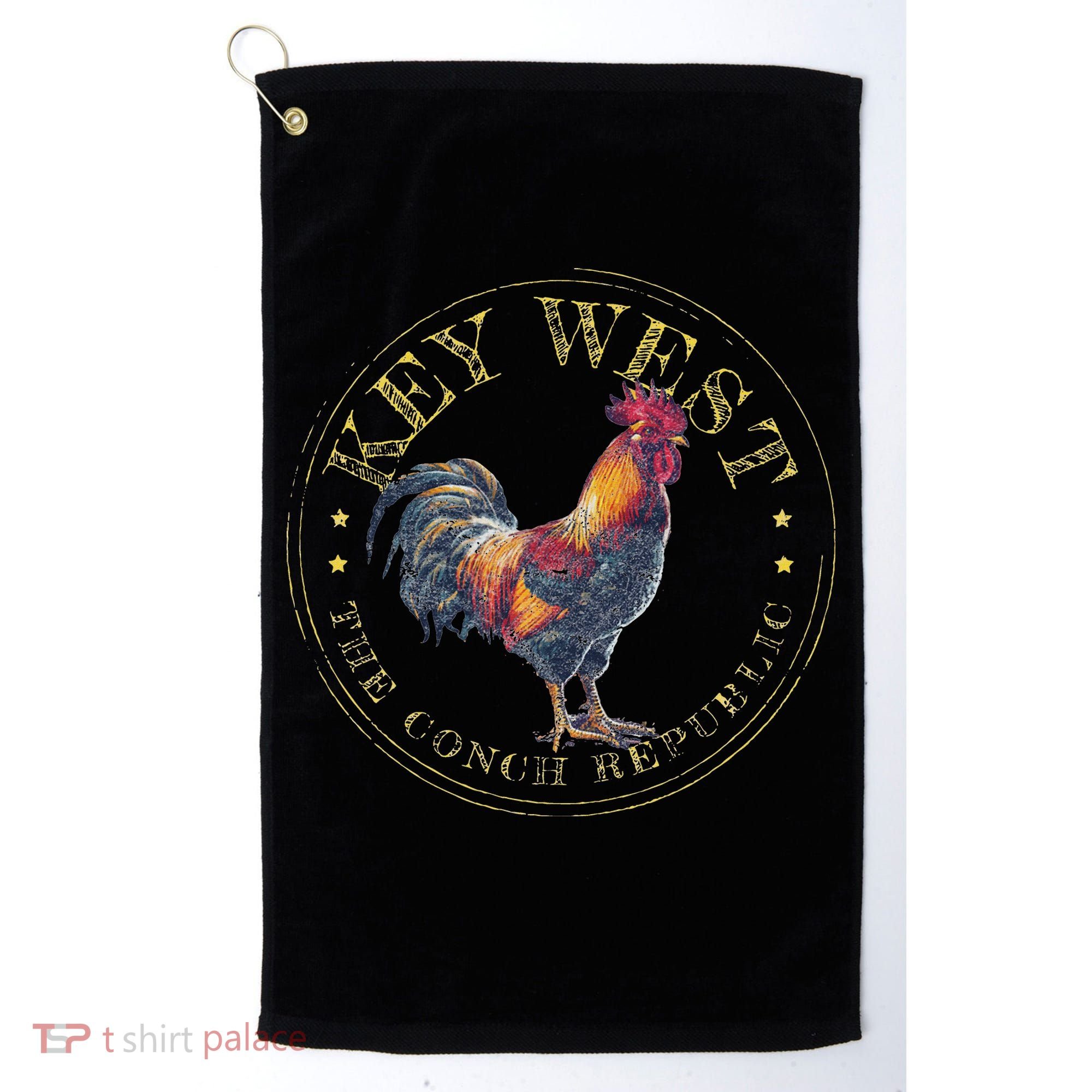 Key West Rooster Fl The Conch Republic Funny Souvenir Golf Towel