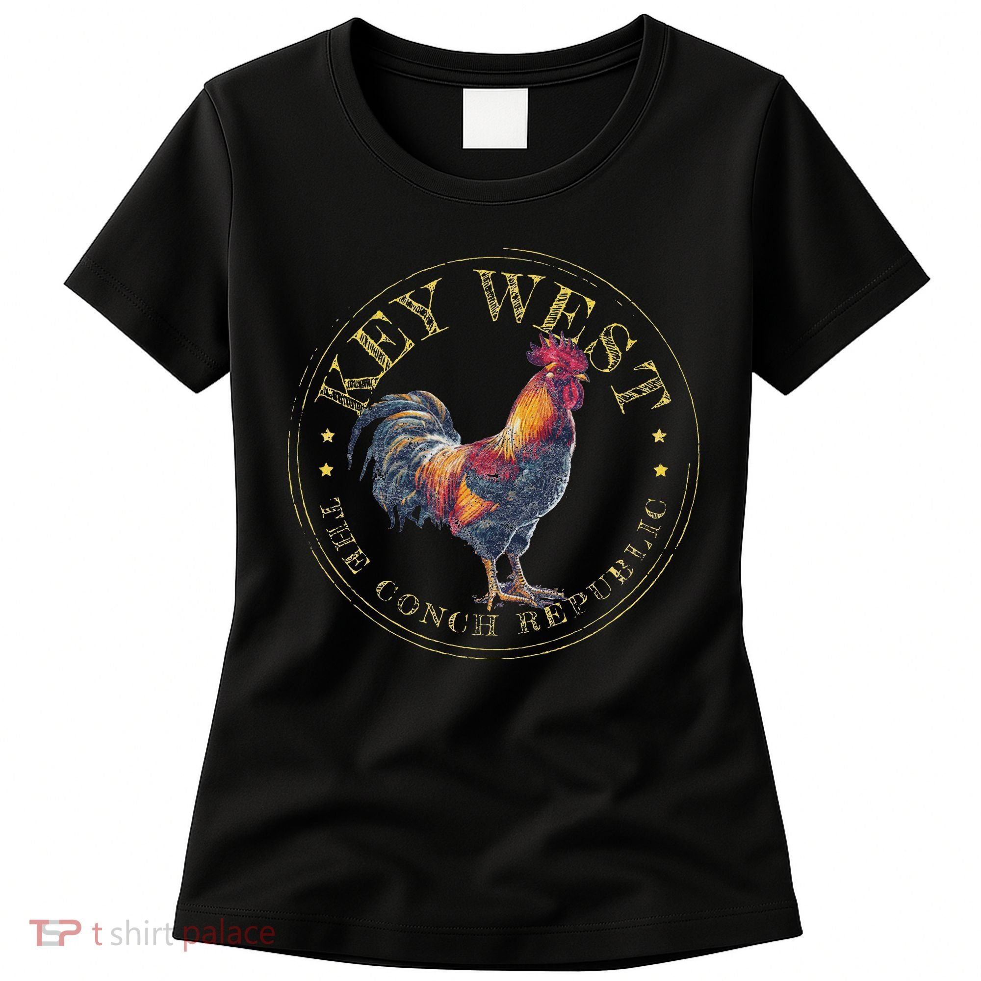 Key West Rooster Fl The Conch Republic Funny Souvenir Women's T-Shirt