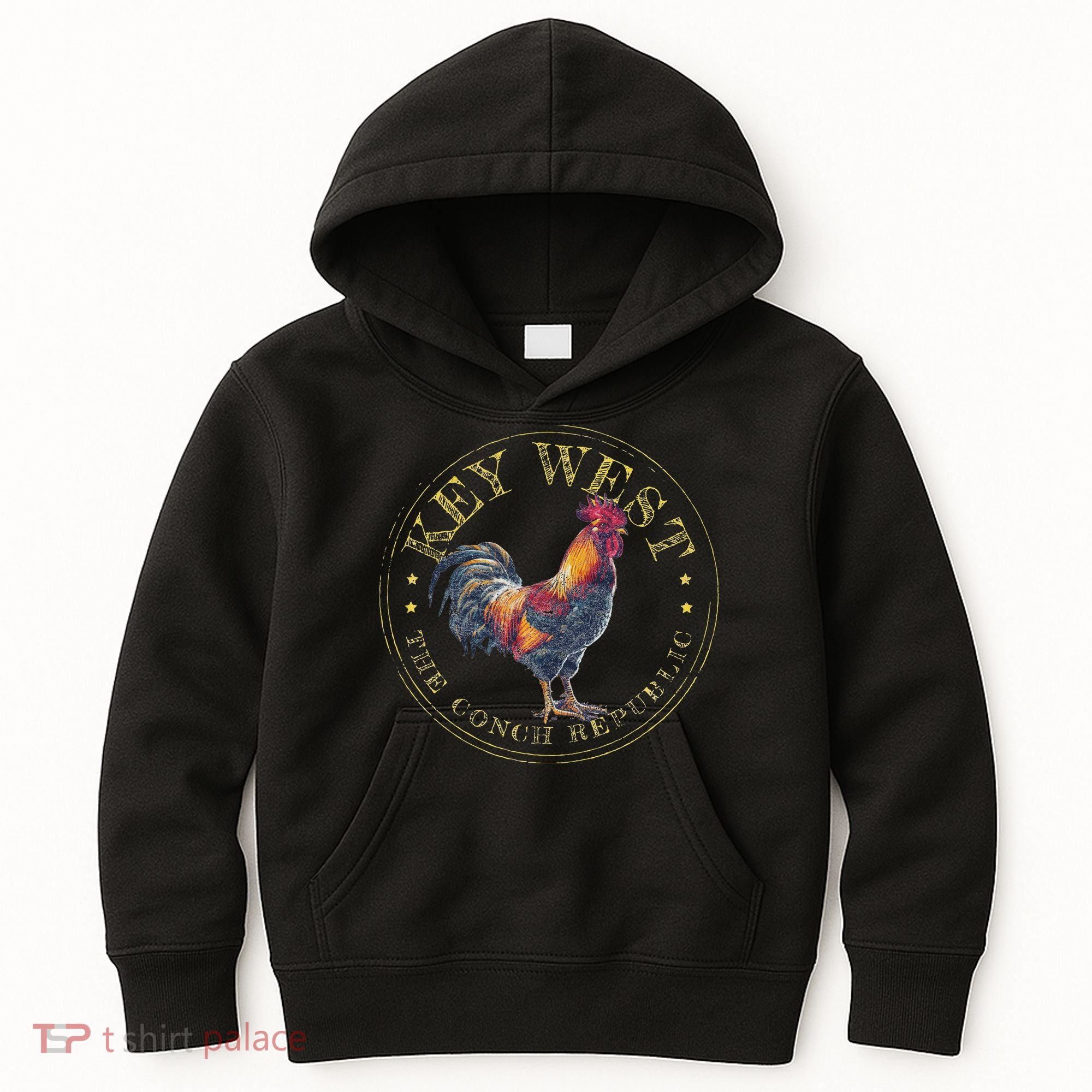 Key West Rooster Fl The Conch Republic Funny Souvenir Kids Hoodie