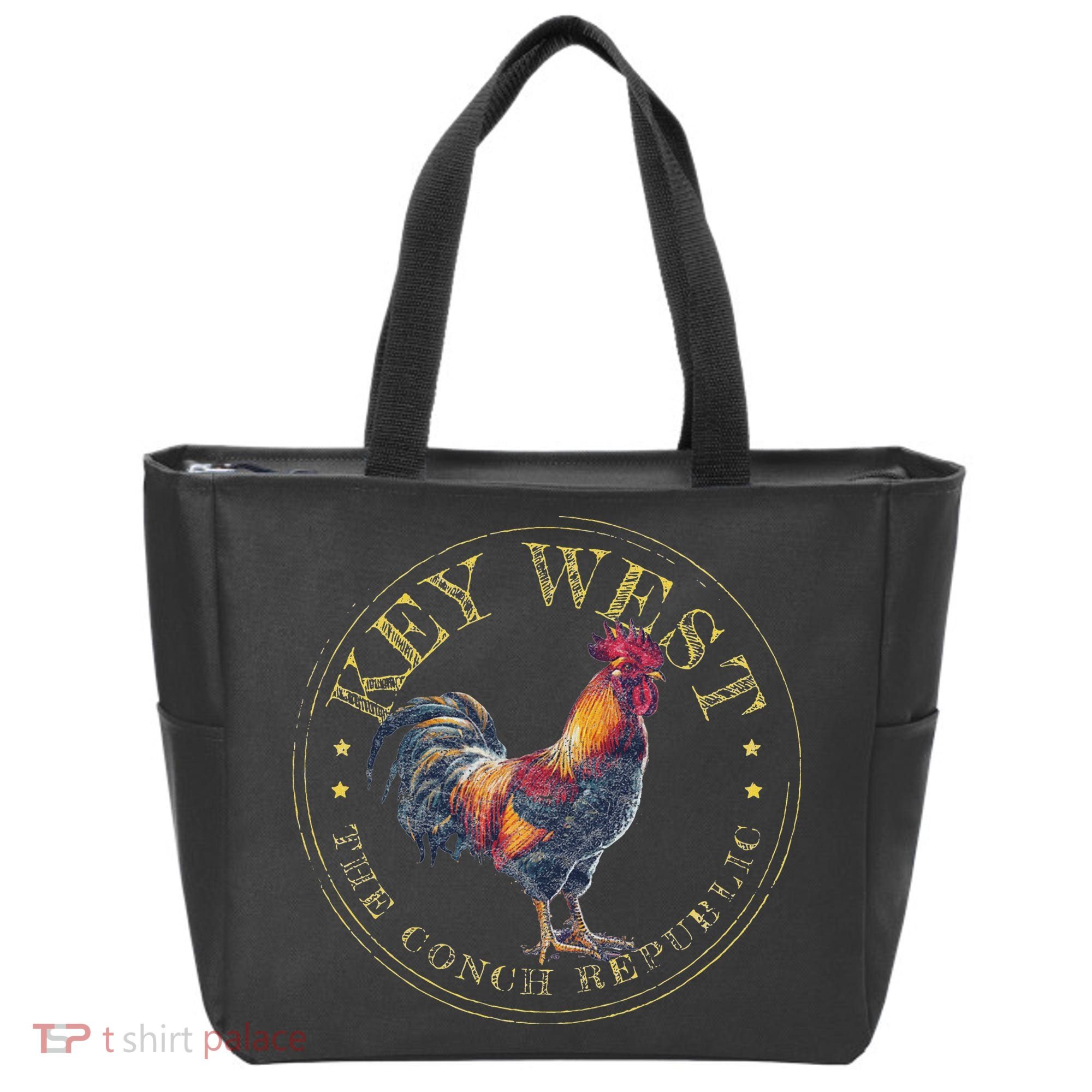 Key West Rooster Fl The Conch Republic Funny Souvenir Tote Bag