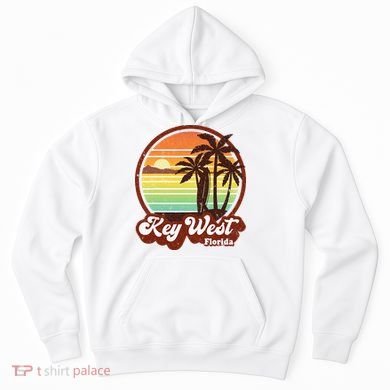 Key West Souvenirs Florida Vintage Surf Surfing Retro 70s Hoodie