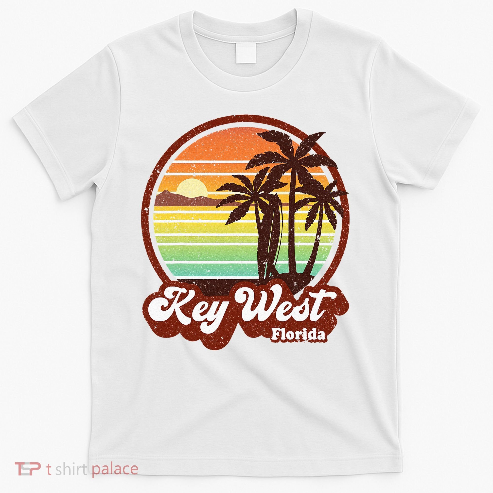 Key West Souvenirs Florida Vintage Surf Surfing Retro 70s T-Shirt