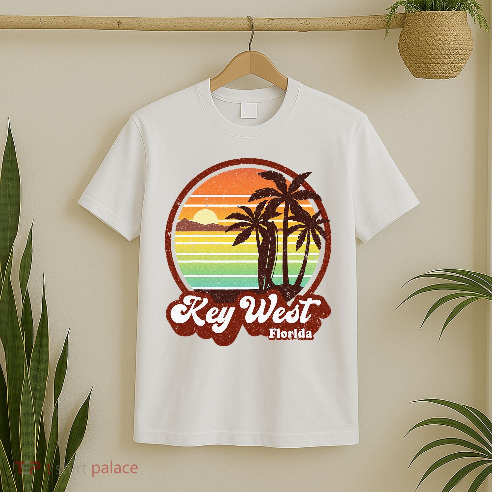 Key West Souvenirs Florida Vintage Surf Surfing Retro 70s T-Shirt