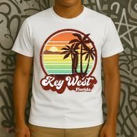 Key West Souvenirs Florida Vintage Surf Surfing Retro 70s T-Shirt thumb 3