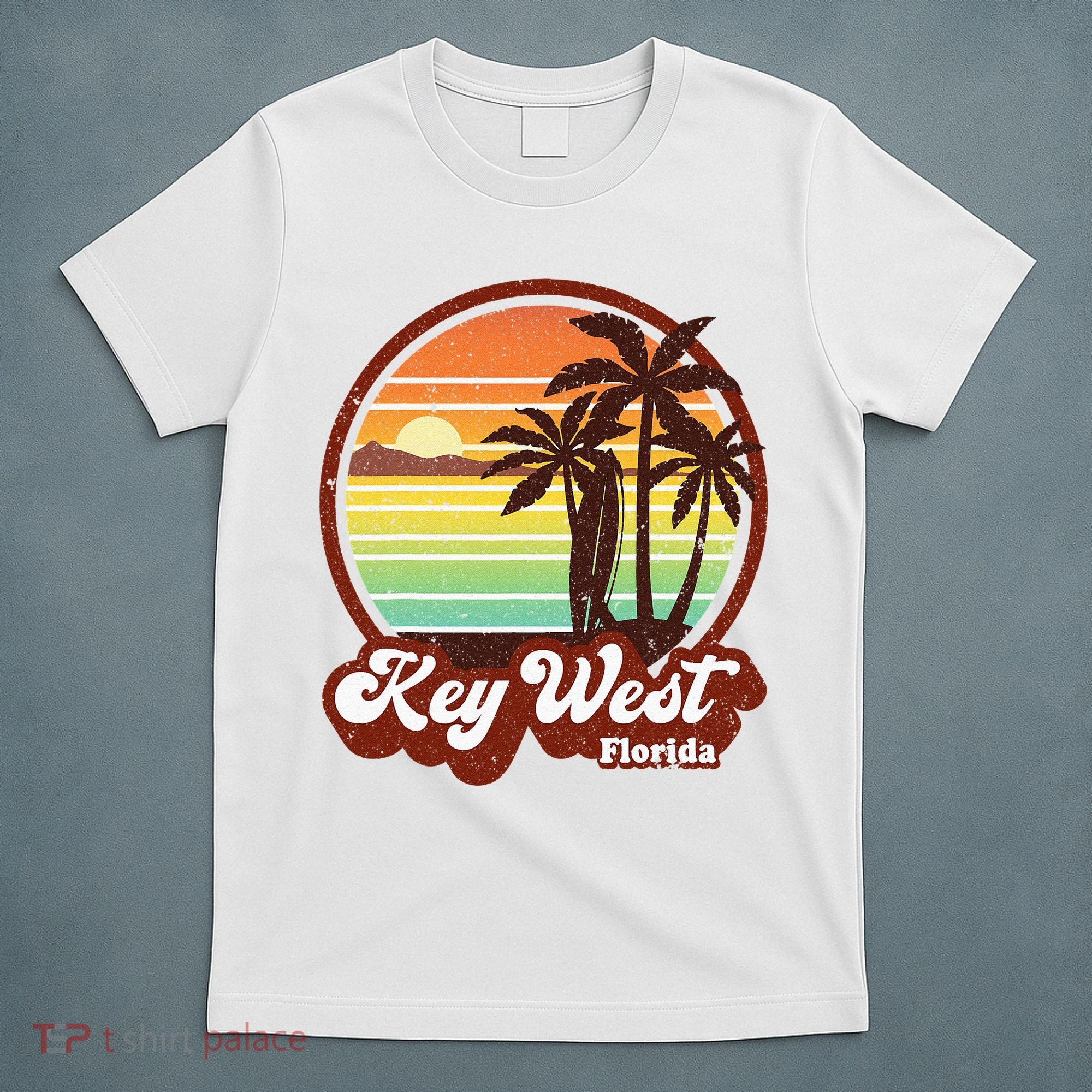 Key West Souvenirs Florida Vintage Surf Surfing Retro 70s T-Shirt