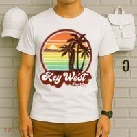 Key West Souvenirs Florida Vintage Surf Surfing Retro 70s T-Shirt thumb 6