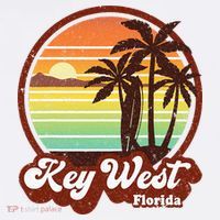 Key West Souvenirs Florida Vintage Surf Surfing Retro 70s T-Shirt thumb 7