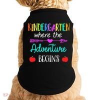 Kindergarten Where The Adventure Begins Kinder Teacher Doggie Tank thumb 0